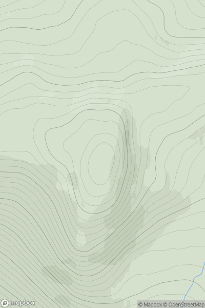 Thumbnail image for Beinn nan Eun [Loch Vaich to Moray Firth] showing contour plot for surrounding peak
